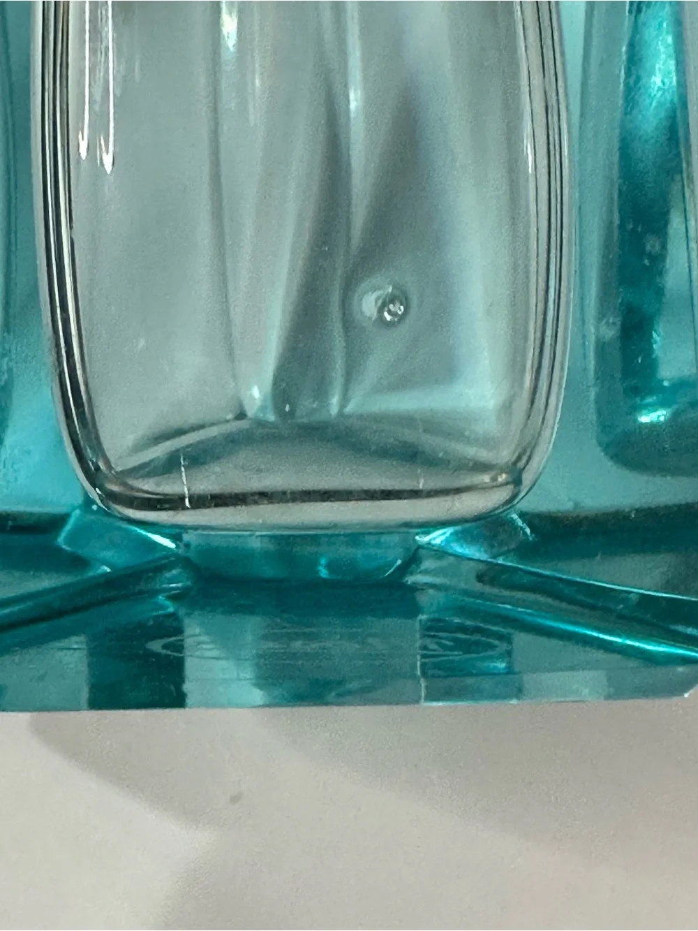 Vintage Moser Hand-Blown Aqua Crystal Faceted Vase – Karlovy Vary Czech Republic